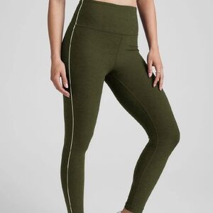 Beyond Yoga-Spacedye Ready Midi Legging- army green heather